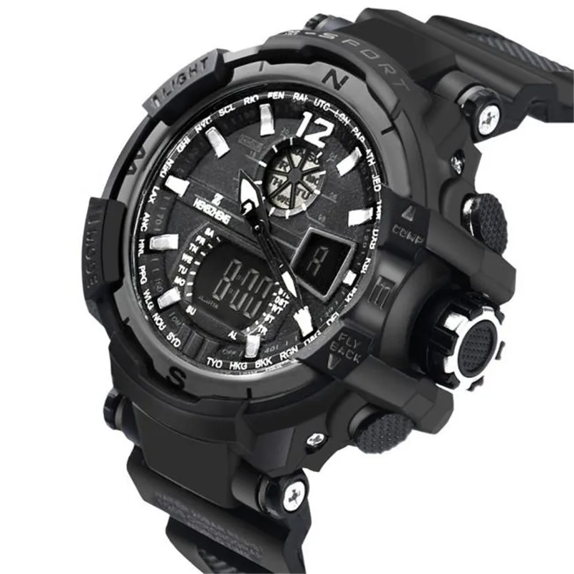 

Brand Watches Men's Rubber Band LED Digital Sports Waterproof Diving Quartz Army Military Wrist Watch Relogio Masculino