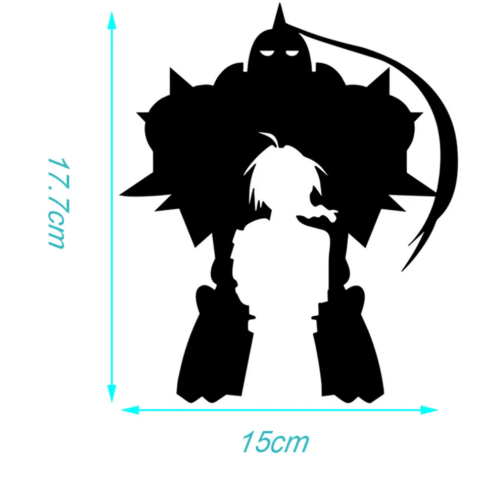 15cm17.7cm Fullmetal Alchemist(FMA) Anime Vinyl Car Styling Car Sticker  (7)