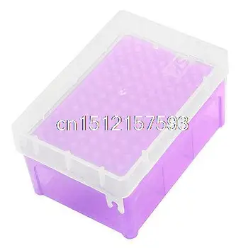 

Rectangular 96 Positions Laboratory 200UL Pipette Pipettor Tip Holder Box