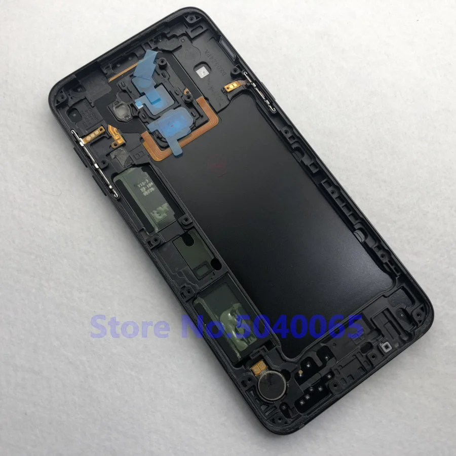 Задняя крышка батарейного отсека с кнопкой для Samsung Galaxy A6 Plus 2018 A605 A600 A600F задняя