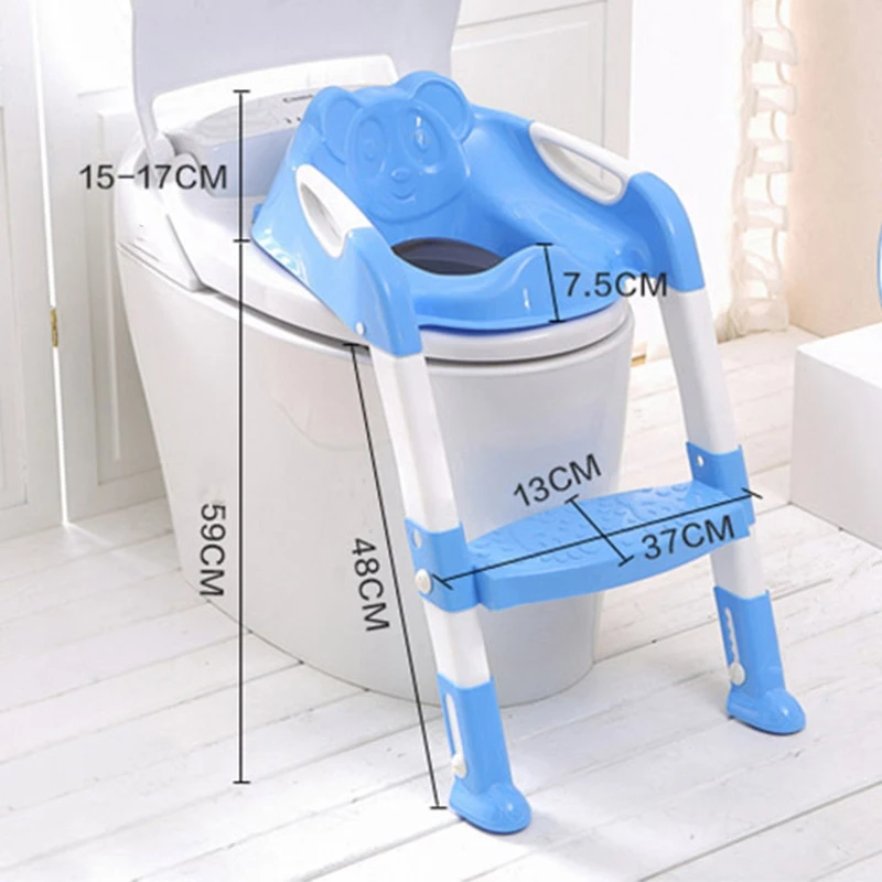 Baby Potty Training Seat Children'S Potty Baby Toilet Seat with Adjustable Ladder Infant Toilet Training Folding Seat