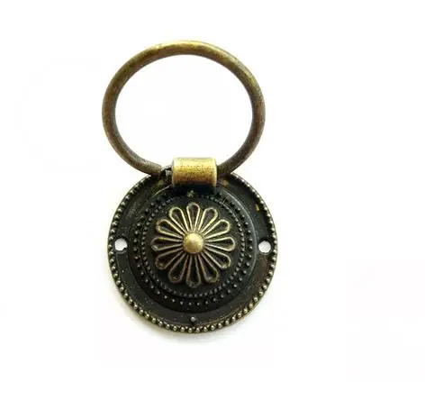 

30pcs 3.6cm Antique Bronze Metal Handle Small Hooked Hardware Drawer Wooden Case Cabinet Ambry Box Furiniture Decoration