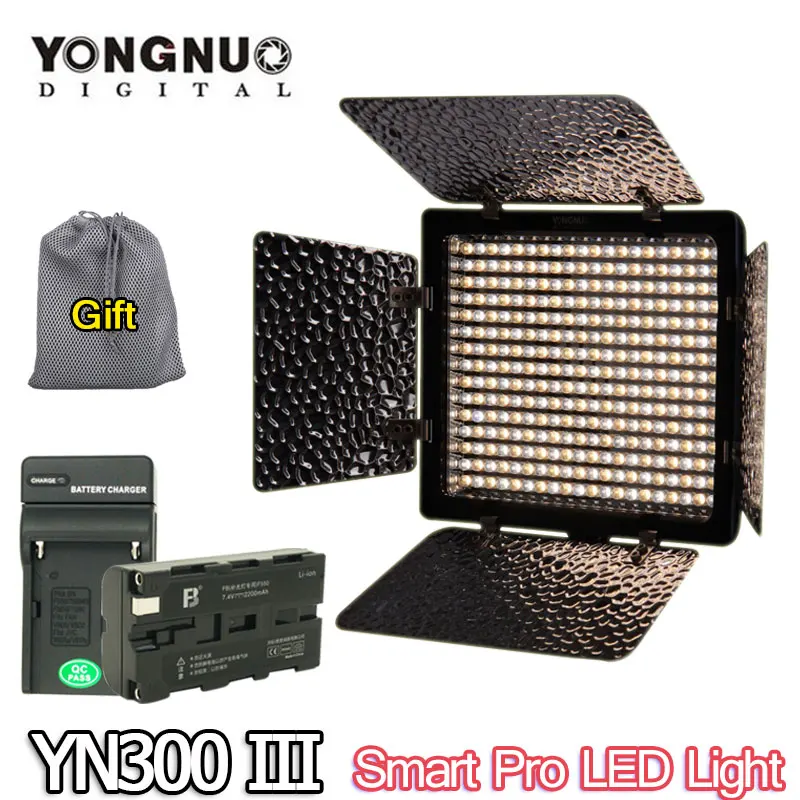 YONGNUO YN-300 YN300 III 3200 К-5500 К СВЕТОДИОДНЫЕ Лампы Видео Панель + NP-F550 аккумулятор и