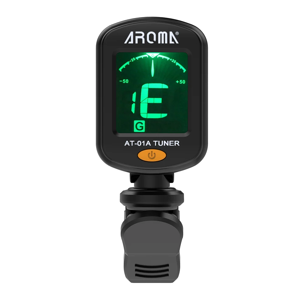 

New Arrival AROMA AT-01A Rotatable Clip-on Tuner LCD Display for Chromatic Guitar Bass Ukulele Violin