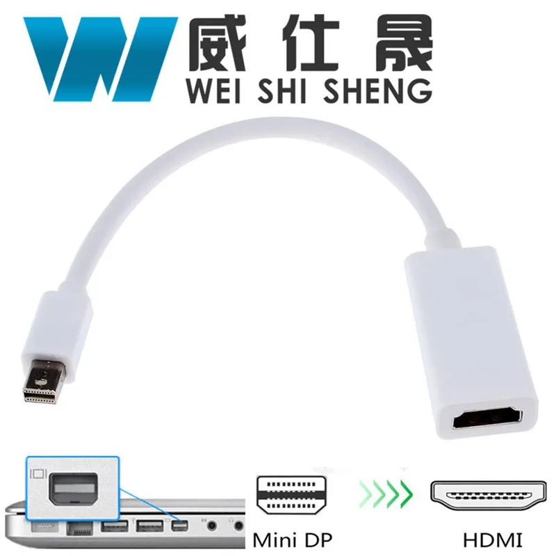 Hot Sale for MacBook Pro Air Mini for iMac Thunderbolt Mini DP to HDMI Cable Mini DisplayPort to HDMI Adapter цена Hot Sale for MacBook Pro Air Mini for iMac Thunderbolt Mini DP to HDMI Cable Mini DisplayPort to HDMI Adapter цены онлайн