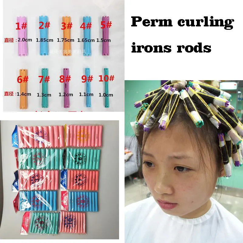 Lot Of 10 Dozen Assorted Small And Large Perm Rods Magic Hair