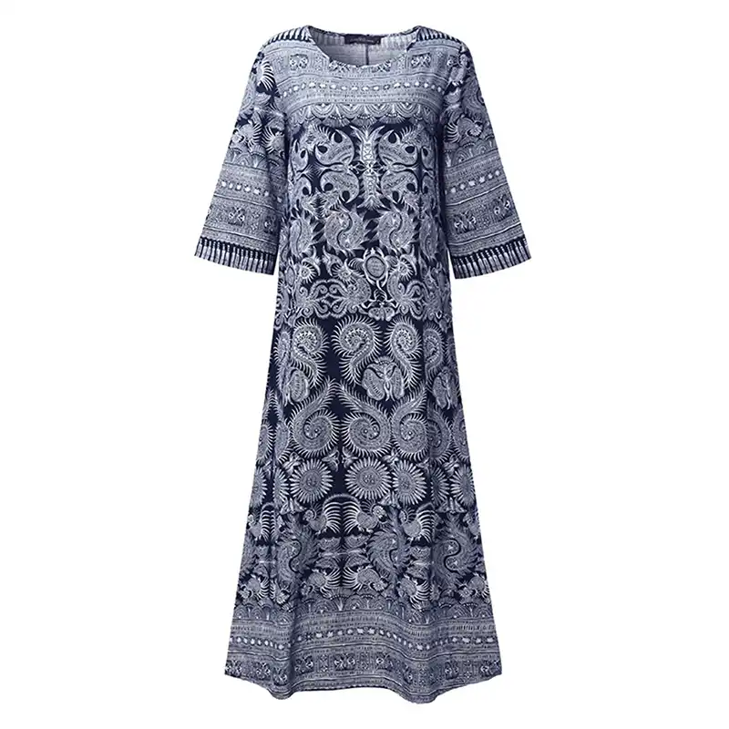 Новинка женское летнее платье большого размера в этническом стиле Vestido