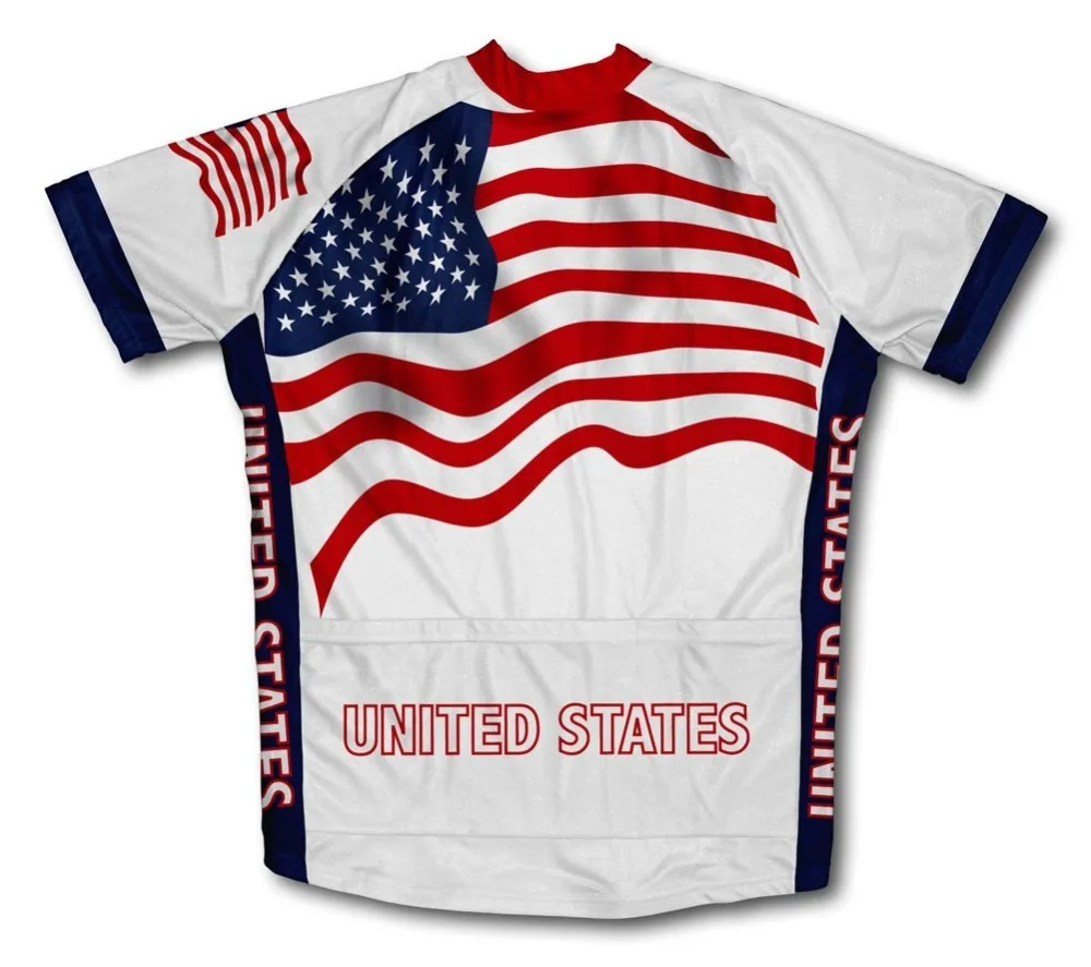 Соединенные Штаты Для Мужчин's Велоспорт Джерси с коротким рукавом Велоспорт Джерси Америка команда Велоспорт Рубашки Ропа Ciclismo Костюмы