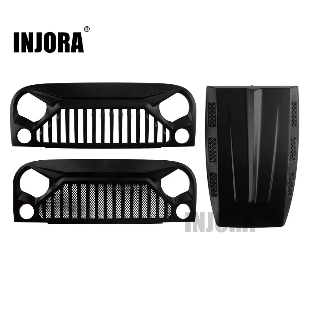 

INJORA RC Car Air Inlet Grille Front Face Engine Hood for 1/10 RC Crawler Axial SCX10 90046 Jeep Wrangler Rubicon Body Shell