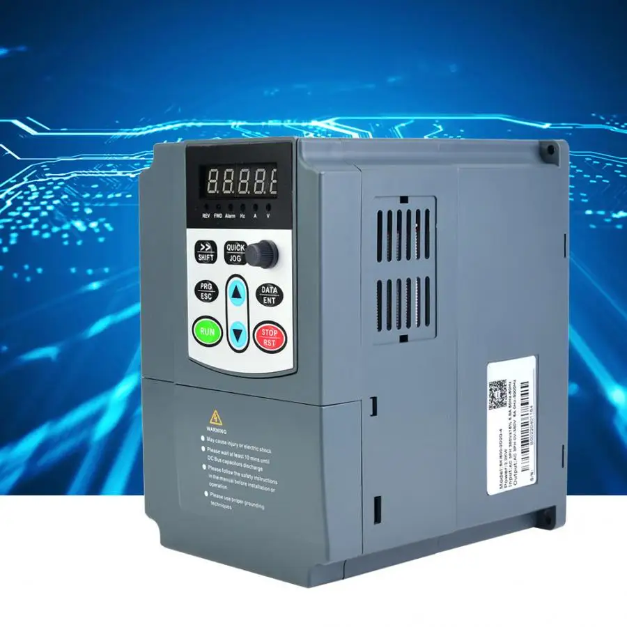 

Inverter Variable Frequency 400Hz VFD Drive 2.2Kw 3HP Overloaded Vector Motor Drive VFD 3Phase 380V Variable Frequency Drive