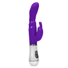 waterproof USB charge Multi-Function Dildo Rabbit Vibrator With Clitoris Stimulator G-Spot Rolling Sex Toy Vibrators For Women