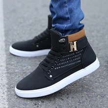 Nice New Men Shoes Casual Shoes Lace-up Flat Heel Canvas Shoes Fashion Cotton Men Buckle Thermal Casual High-Top Fashion