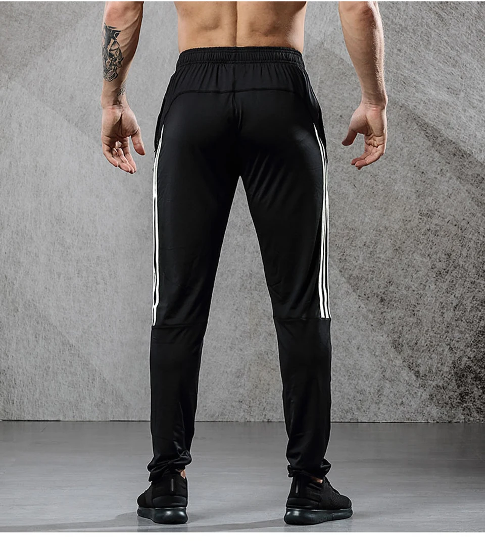 Мужские штаны для бега, дышащие спортивные штаны с карманом на молнии, тренировочные брюки, штаны для бега, фитнеса, брюки для мужчин