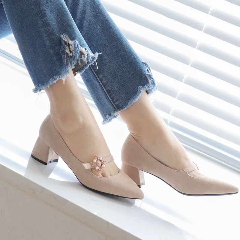 fashion designer crystal flower decoration high heels women pearl