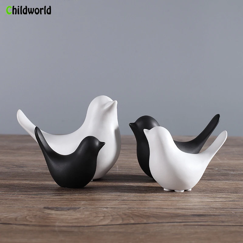 

Modern Minimalist Nordic Ceramic Bird Figurines Home Decoration Accessories Sculpture Statue Animal Model Christmas Gifts