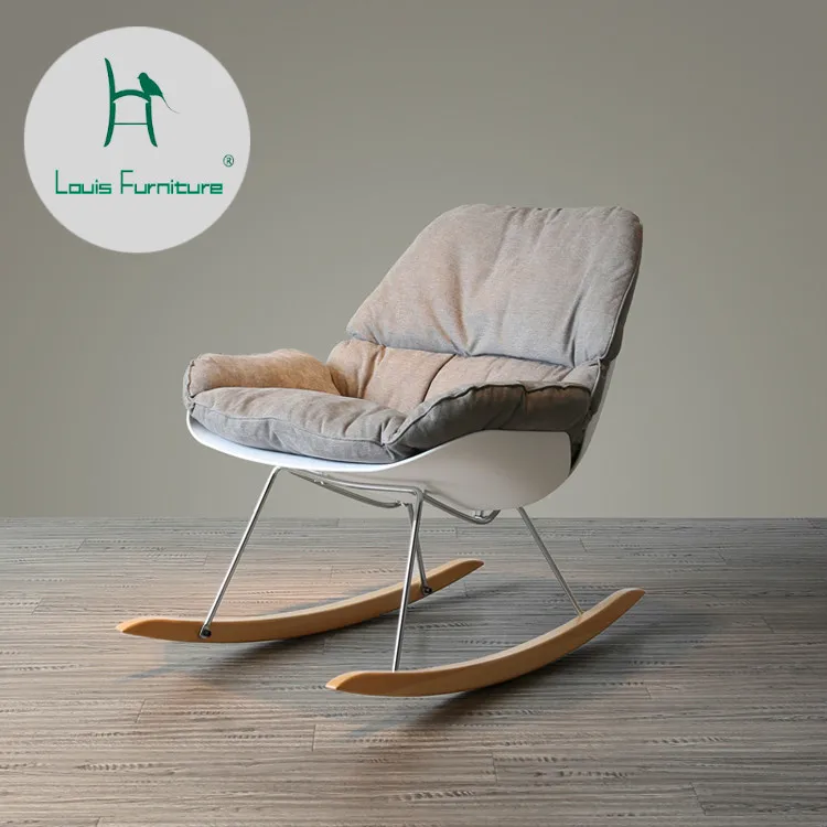 

Louis Fashion Living Room Chairs Balcony Comfortable Lazy Chair Removable Washable Leisure Rock Sofa Chair