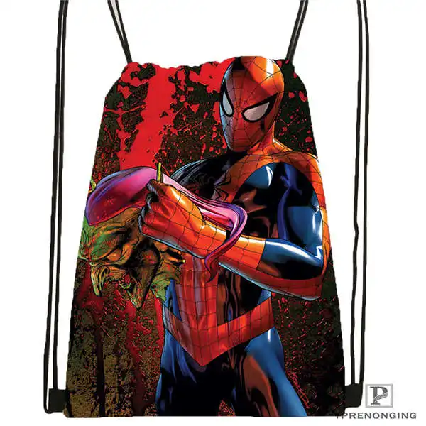 Пользовательские Дэдпул-Фанарт-marvel Drawstring сумка-рюкзак милый рюкзак детский Ранец (черный назад) 31x40 см #2018611-1 (5)