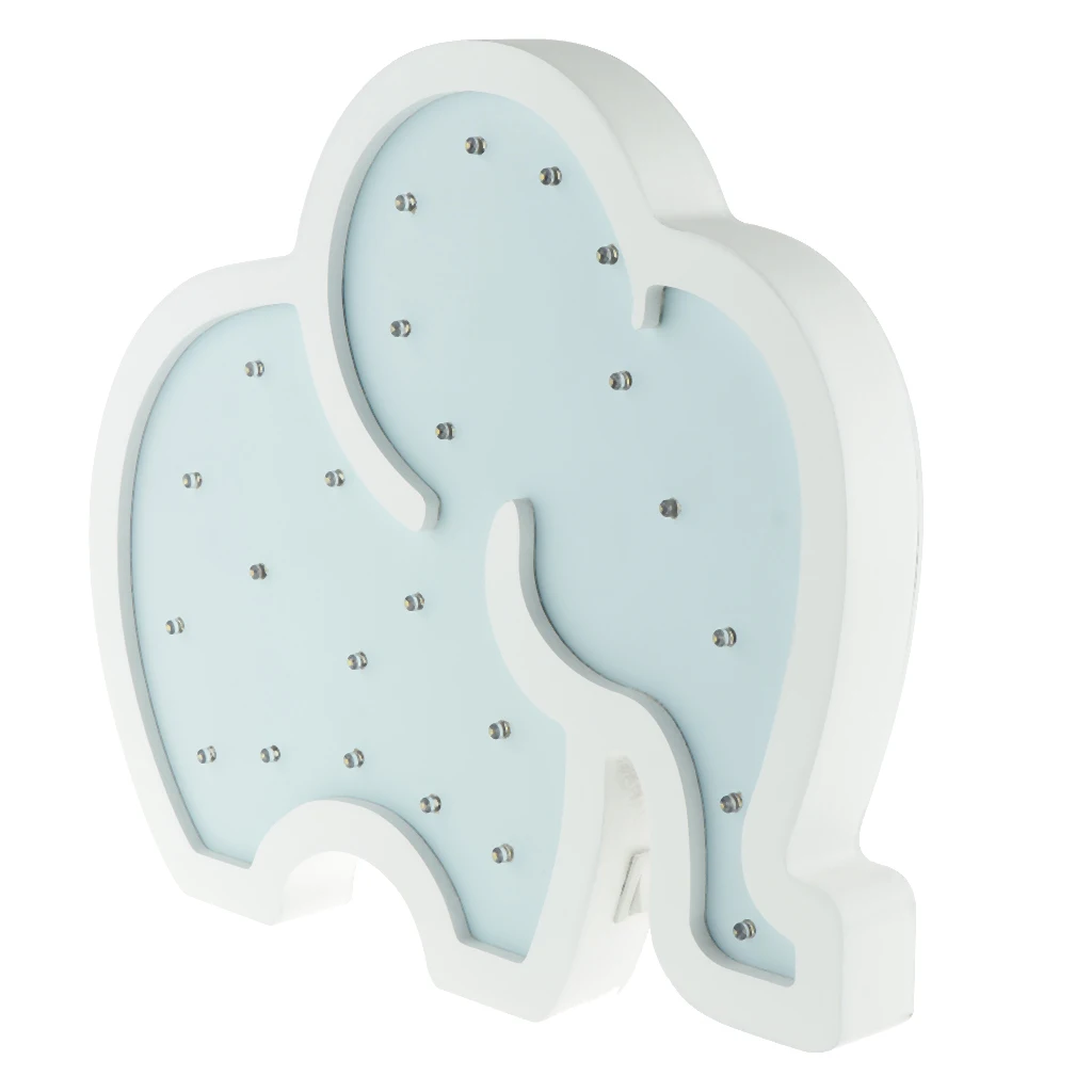 Decorative LED Elephant Night Lights Lamps Marquee Signs Letters for Baby Nursery Decorations Gifts for Children