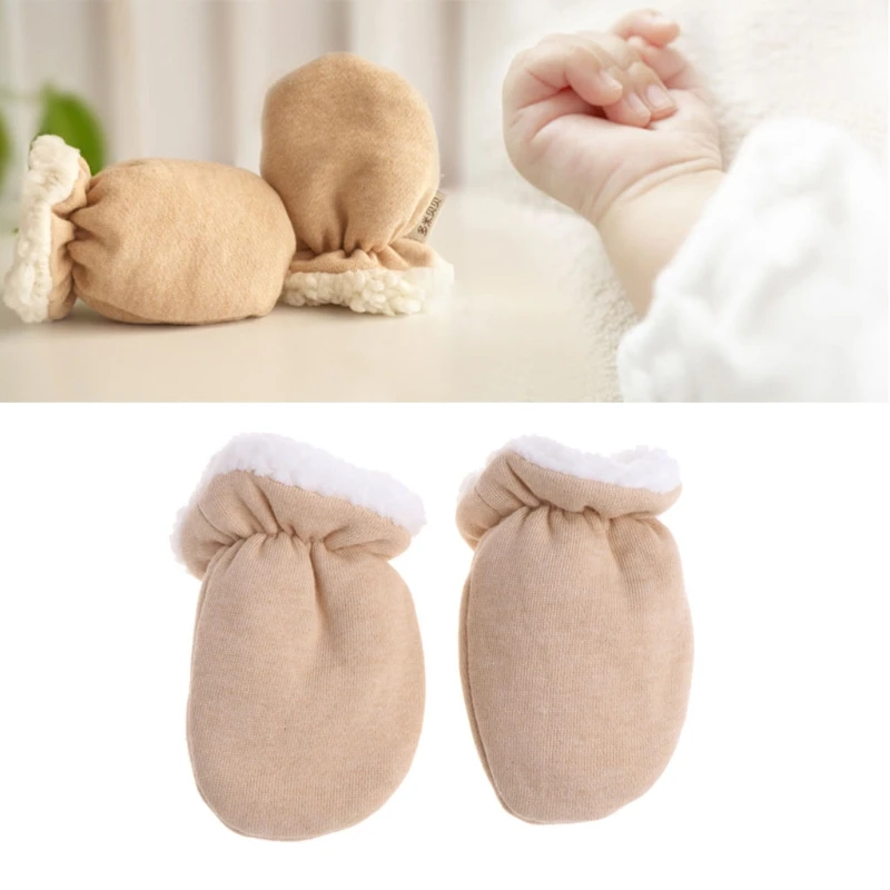1 пара мультяшный толстый теплый флис детские зимние теплые перчатки варежки для новорожденных 0-12 месяцев Новинка