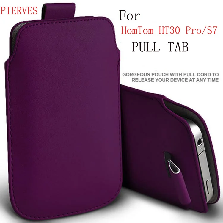 Casteel PU Leather Case For HomTom HT30 Pro S7 S16 HT30PRO H5 Pull Tab Sleeve Pouch Bag Cover | Мобильные телефоны и