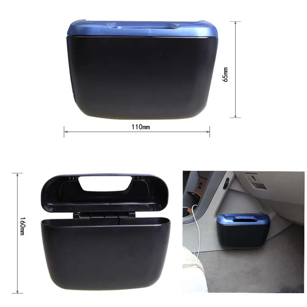 Car Trash Can Organizer Garbage Holder Automobiles Storage Bag Accessories Auto Door Seat Back Visor Trash Bin Paper Dustbin