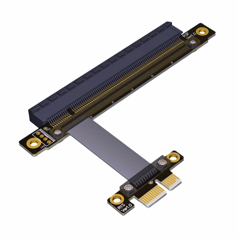 Расширитель PCI Express E X16 правый угловой дизайн Gen3.0 1x до 16x Переходный кабель 30 см 40 50