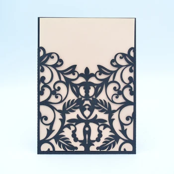 

Laser cut phoenix flower style wedding invitation cards
