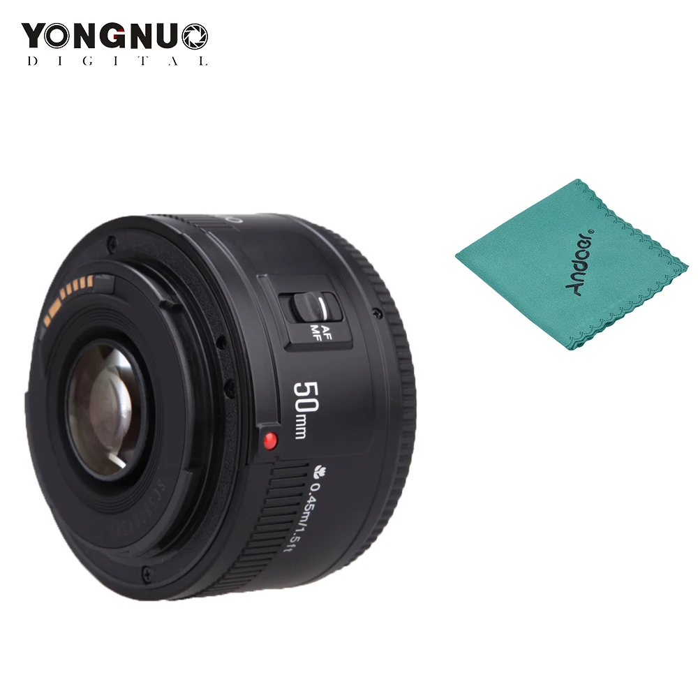 YONGNUO YN50mm f1.8 объектив YN EF 50 мм f/1,8 AF объектив YN50 апертура Автофокус Объектив для Canon EOS 60D 70D 5D2 5D3 600d DSLR камера