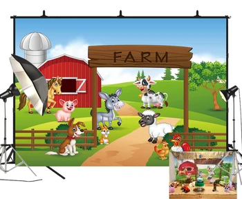 

BEIPOTO Backdrops for Kids Decoration Fram Animal themed Birthday Party Background Backdrop for Pictures Dessert table Banner