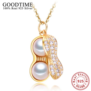 

Fashion New Collares Wholesale Genuine sterling silver jewelry 925 Sterling Silver Necklace for Women Pearl Jewelry Gifts