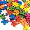 100pc Colorful Flower Wooden Buttons (2 holes button) Sewing Buttons DIY Craft 5BB5716 ► Photo 2/6