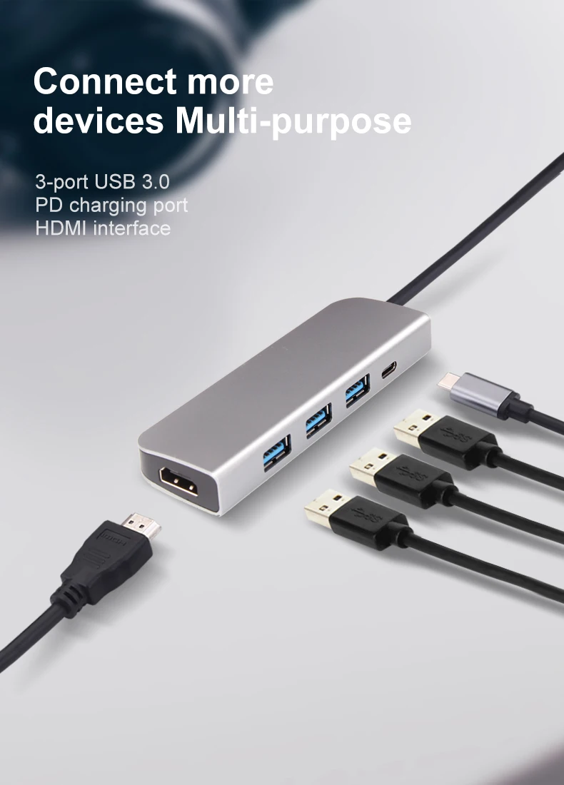 OFCCOM док-станция с usb-gортом все-в-одном USB C конвертер в HDMI VGA RJ45 PD адаптер для MacBook samsung Galaxy S10/S9 Тип C концентратор