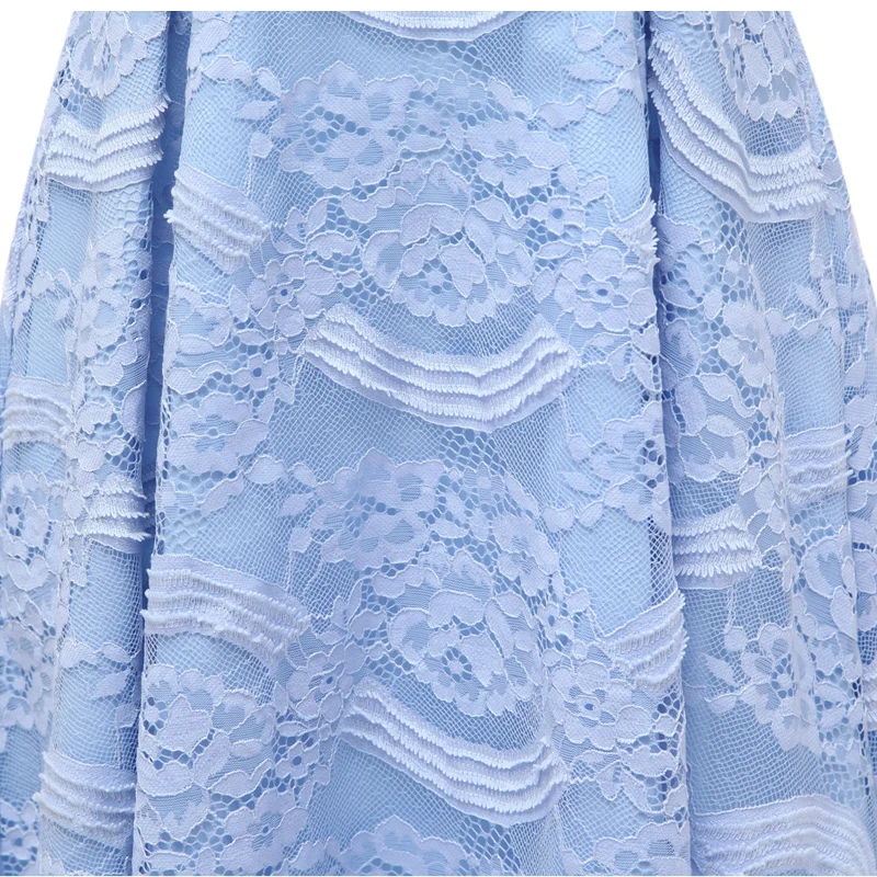Tonval винтажное синее кружевное платье с высокой талией и цветочным рисунком, v-образный вырез, открытая талия, 3/4 рукав, женское роскошное платье, Элегантные Осенние платья