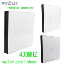 Vhome RF 433MHZ wireless Glass panel remote control,Switch shape control for Touch switches, garage doors, electric curtains