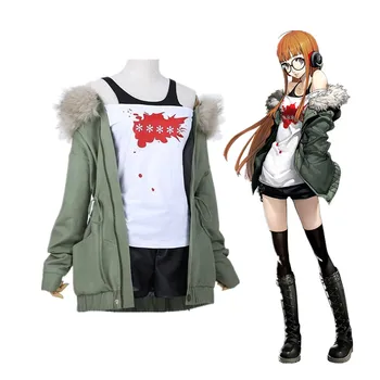 

Persona 5 Futaba Sakura Shirt Coat Jacket Cosplay Costume Full Set