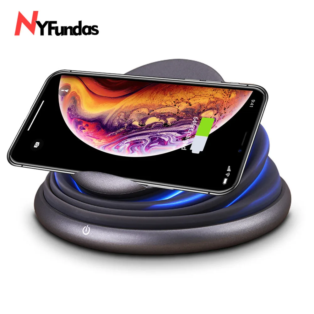 

NYFundas Telescopic table lamp wireless charger stand for iphone XS MAX XR XS Samsung Galaxy S9 S8 plus note 9 Led charging pad