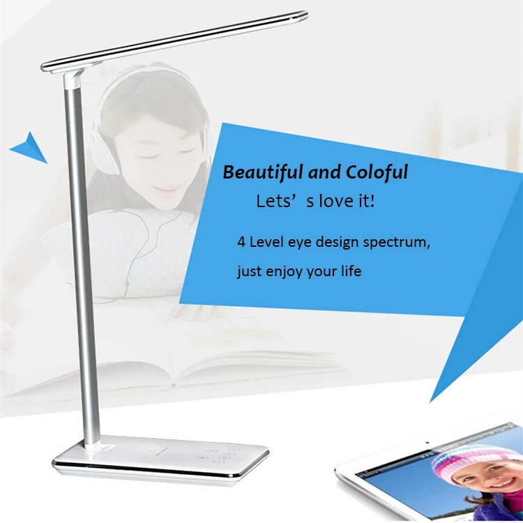 High-technology Wireless Charger LED Table Lamp Folding Eye Protection LED Desk Lamp with USB Output LED Light Lamp