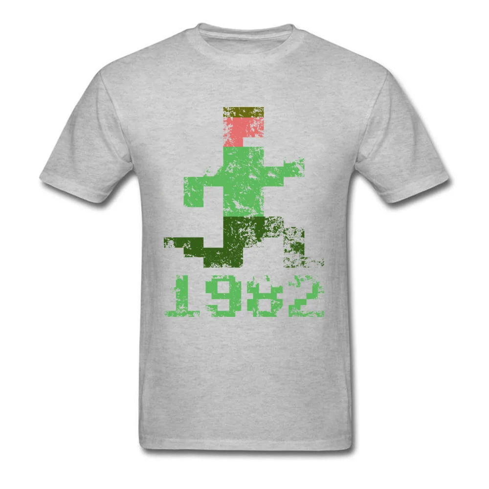 Short Sleeve Tops Shirts O Neck Pure Cotton Mens T-shirts Adventure Gaming 1982 Casual Clothing Shirt Faddish Drop Shipping Adventure Gaming 1982 grey