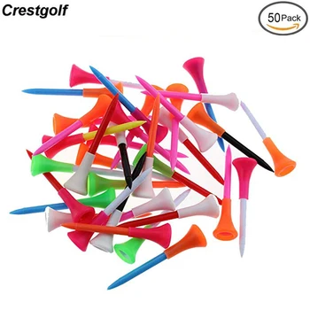 

Crestgolf 2-3/4 Inch Multi Color Plastic Golf Tees 70mm Durable Rubber Cushion Top Golf Tee Golf Accessories 50pcs/Pack