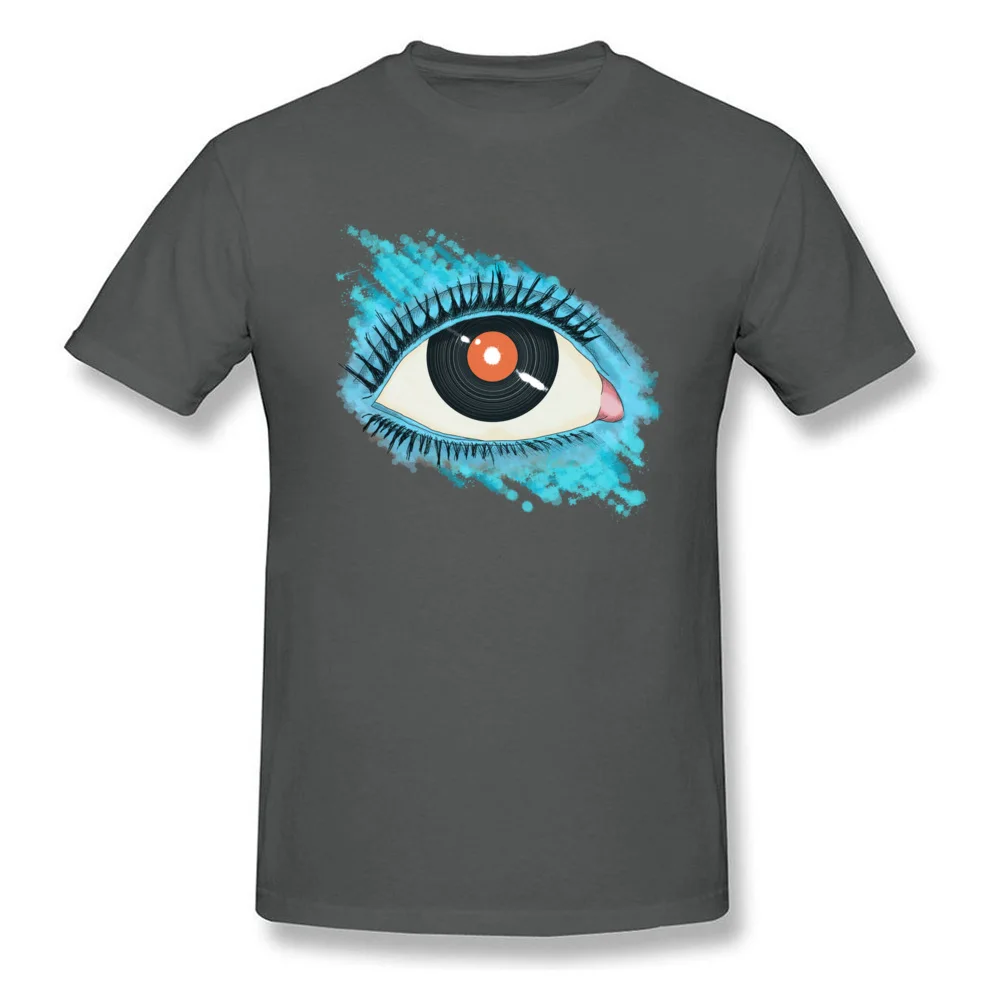Musical vision eye illustration with vinyl record for pupil_carbon