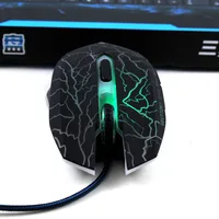 מחשב נייד Fanshu Wired אופטי Gaming Mouse 2400DPI אופנה נשימה תאורת LED עבור Tablet מחברת שולחני מחשב נייד (5)