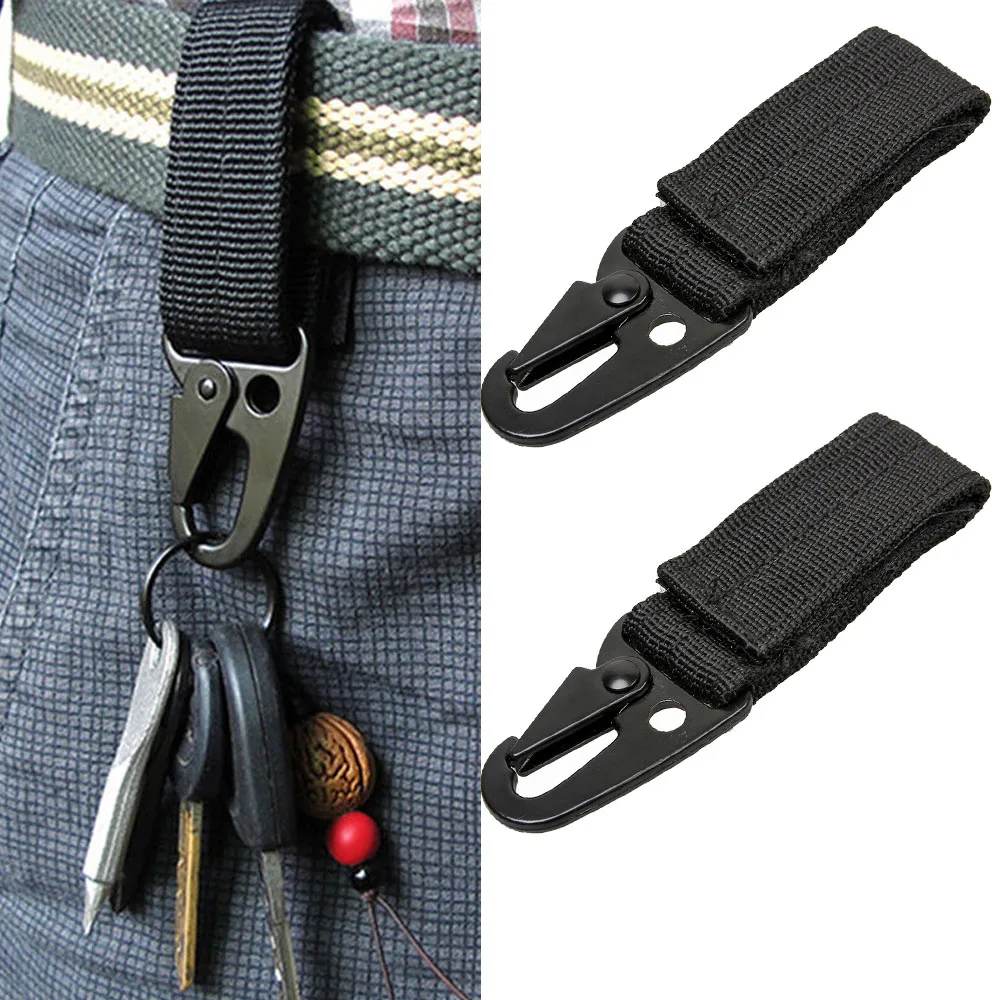 2 шт. Molle Sling Clips Quick Release лямки подвесная система ремень многофункциональная тактическая пряжка нейлоновый крюк брелок аксессуар