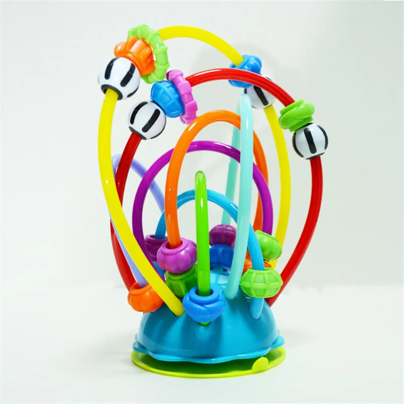 

Developmental Bumpy Ball Kids Hand Rattles Bell Colorful Silicone Rattle Ring Toy For Baby Toys 0-12 Months Newborn Mobiles Toy