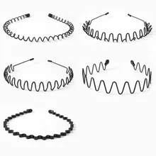 Баскетбольный Теннисный спортивный обруч для головы для мужчин, для бега, фитнеса, индивидуальная повязка для головы, Мужская волнистая повязка для волос, аксессуары для волос