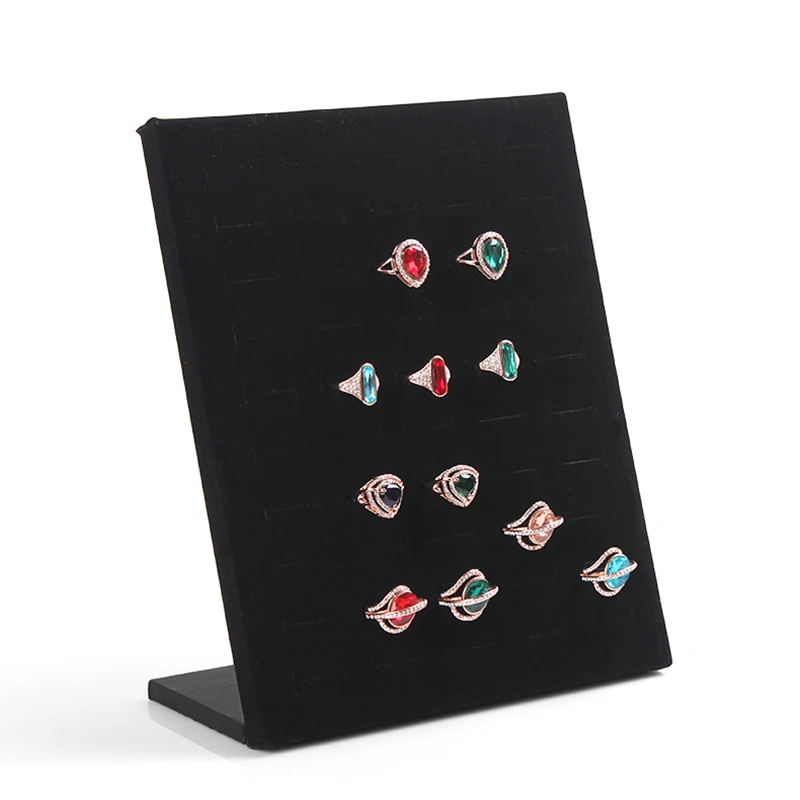 NEW item Velvet material A rectangle Rings display board Holder Jewelry