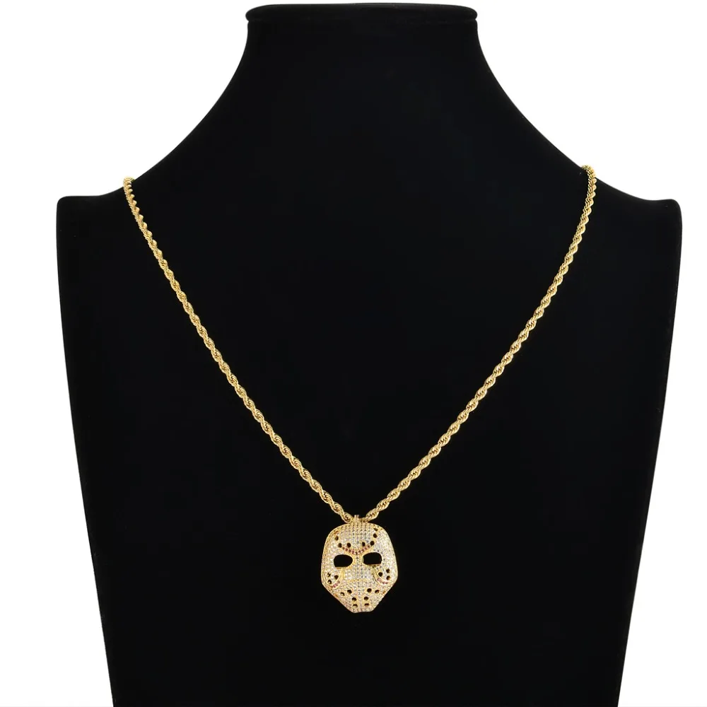 Hiphop Jewelry Micro Pave Mask Pendant (9)