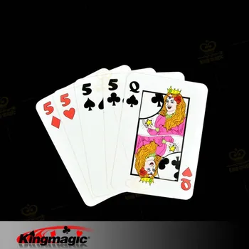 

Queen Conjuring Q TO 5 Magic Cards Toys Props Magic Tricks Card Magia 5pcs/lot
