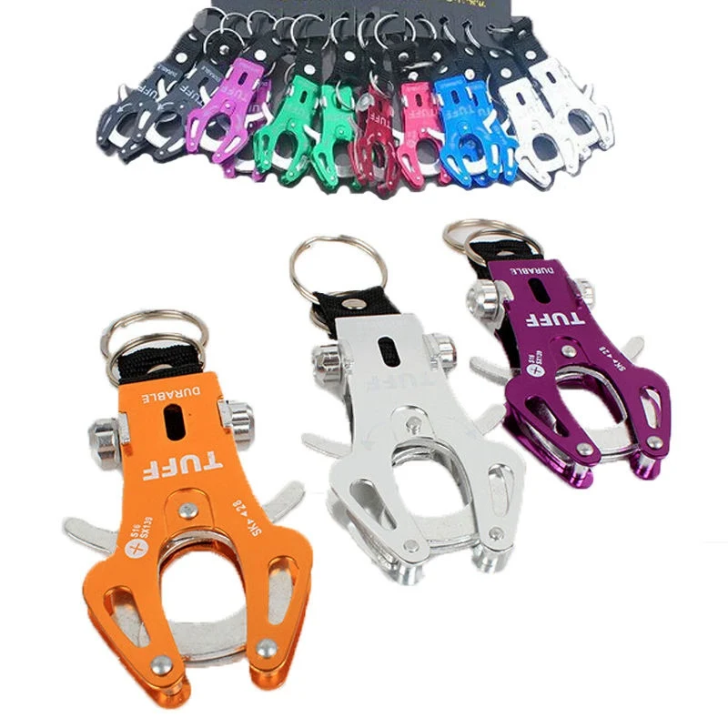 

Mayitr Durable 1PC Outdoor Carabiner Tiger Buckle Hook Lock Tool Keyring Keychain Ring Hiking Tools Random Color