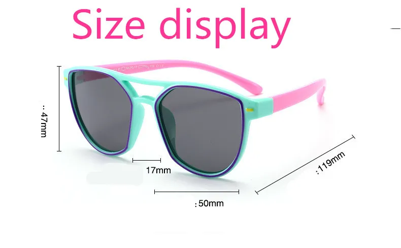 ASUOP2018 new fashion silicone children pilot polarized sunglasses UV400 retro girl round glasses boy color soft brand glasses (16)