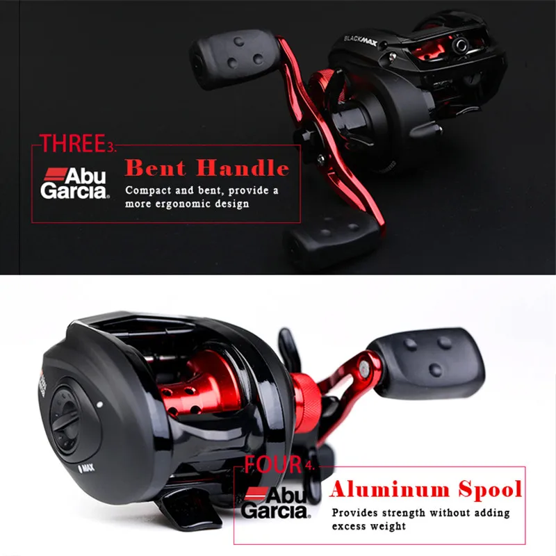 ABU GARCIA BLACK Max3 BMAX3 левая и правая рука катушка для наживки 6BB 6,4: 1 Катушка для наживки, катушка для ловли рыбы с максимальным сопротивлением 8 кг рыболовное снаряжение Pesca